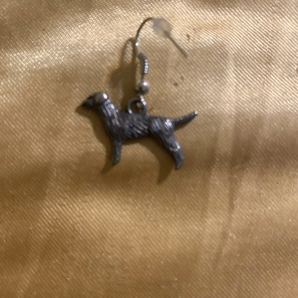 Silver Dog Earrings